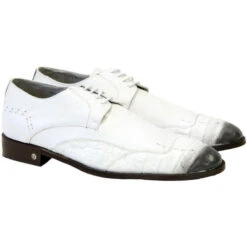 Men's Vestigium Genuine Caiman Belly Derby Shoes Handcrafted