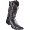Los Altos Ostrich Black Pointed Toe Cowboy Boots