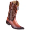 Los Altos Ostrich Faded Cognac Pointed Toe Cowboy Boots