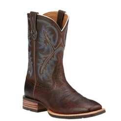 Men's Quickdraw Square Toe Boot Brown Oiled Rowdy