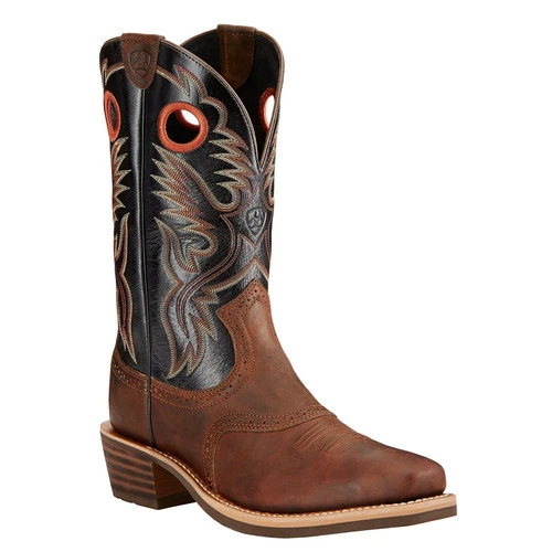 Ariat Men's Heritage Roughstock Western Boot Bar Top Brown 1 Ariat Men's Heritage Roughstock Western Boot Bar Top Brown
