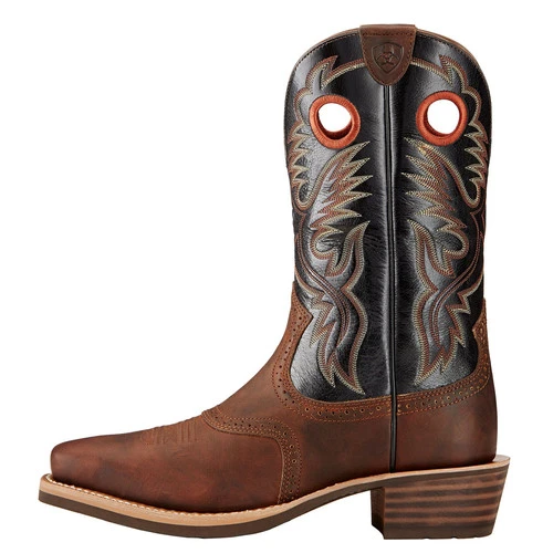 Ariat Men's Heritage Roughstock Western Boot Bar Top Brown 2 Ariat Men's Heritage Roughstock Western Boot Bar Top Brown - Image 2