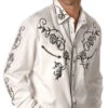 Scully Floral Embroidered Vintage Western Shirt