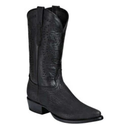 El General Men's Bull Shoulder Black Cowboy Boots