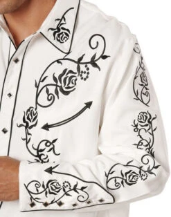 Scully Floral Embroidered Vintage Western Shirt 5 Scully Floral Embroidered Vintage Western Shirt -Exotic Clothing file 64