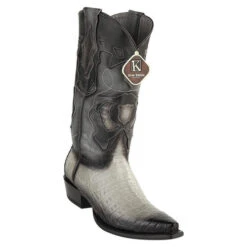 King Exotic Men's Caiman Belly Snip Toe Boots -Exotic Clothing file 643