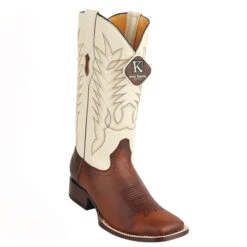 King Exotic Men's Rage Walnut Wide Square Toe Cowboy Boot