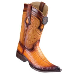 Los Altos Boots Caiman Tail Pointed Toe Cowboy Boots - Faded Buttercup