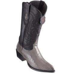 Los Altos J-Toe Ostrich Leg Grey Cowboy Boots