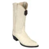 Los Altos Winter White Caiman Tail J-Toe Boot