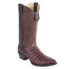 Los Altos - Men's Brown Grasso Caiman Belly Snip Toe Boots