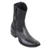 King Exotic Men's Ostrich & Deer Boots Faded Grey - H79BF Dubai Toe