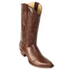 Los Altos Men's Brown Caiman Belly Snip Toe Western Boot