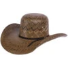 Tombstone Open Crown Diamond Pattern Cowboy Straw Hats
