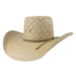 Tombstone Longhorn Brick Crown Cowboy Hat Tan/Beige
